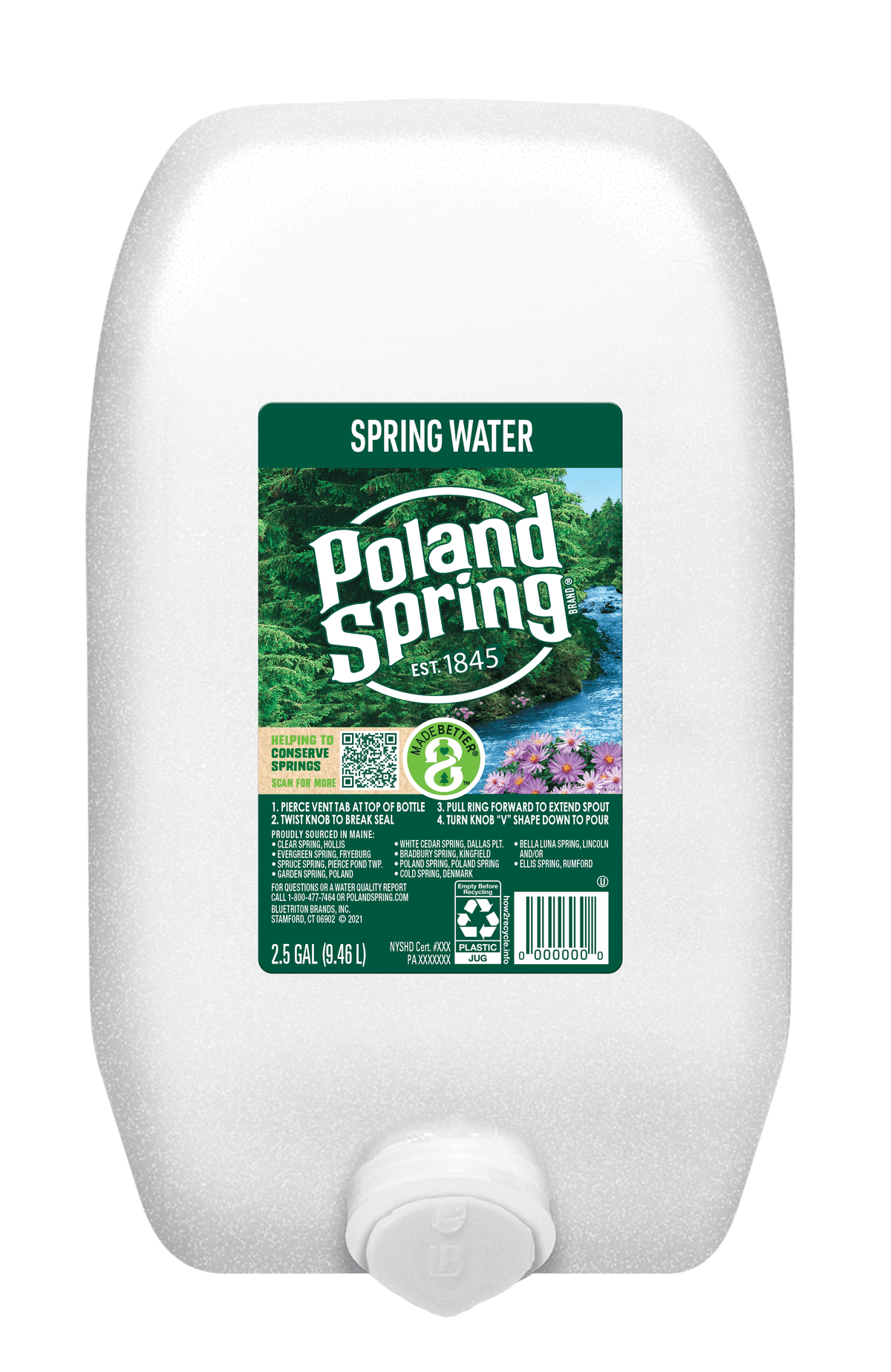 2.5 Gallon Water Jug, Single