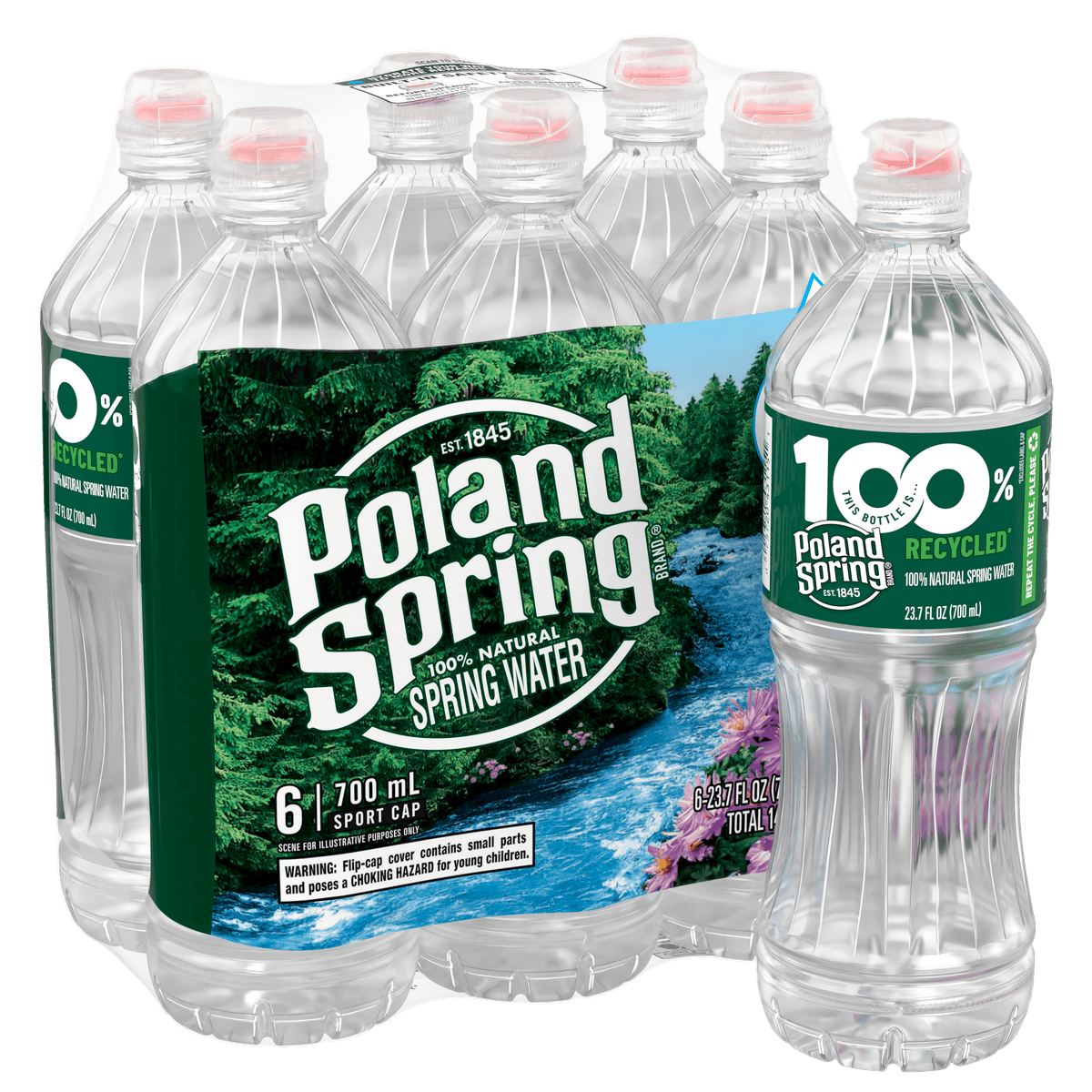 23.7 fl oz Bottled Water, 6 Pack