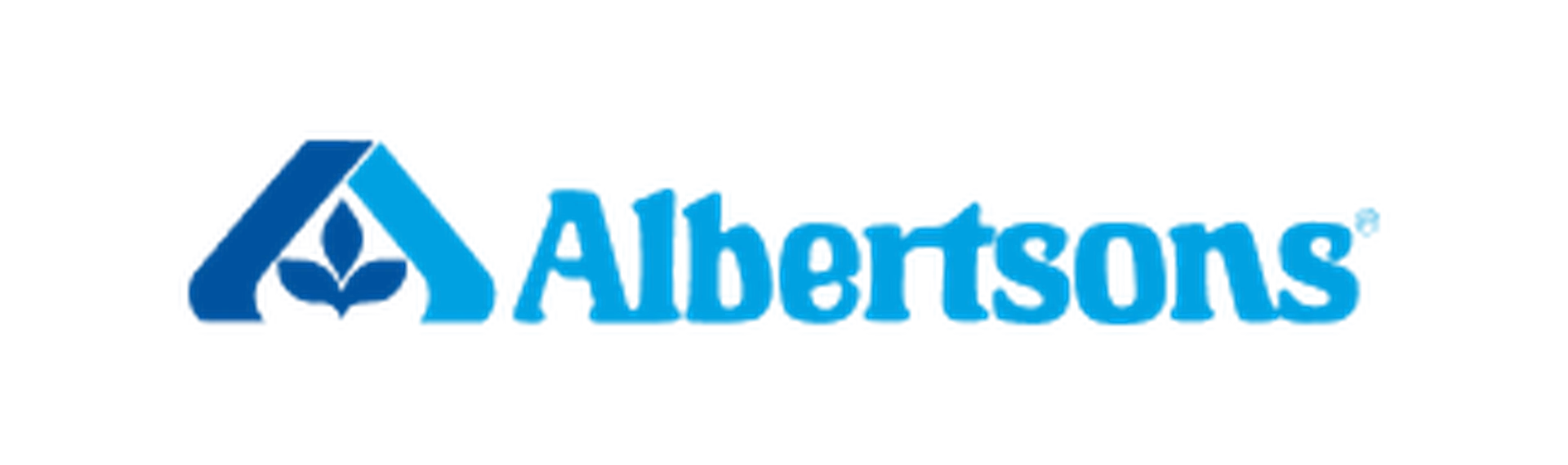 Blue Albertsons logo with stylized "A" icon on the left.