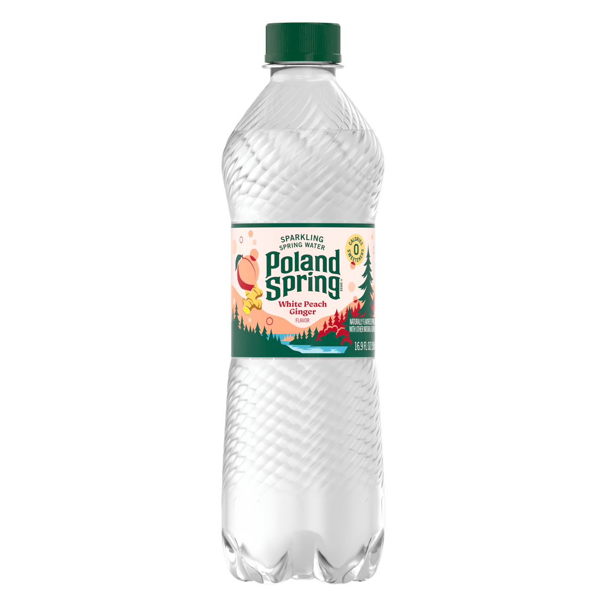 White Peach Ginger Flavor, 16.9 fl oz (.5 L) Bottle, Single