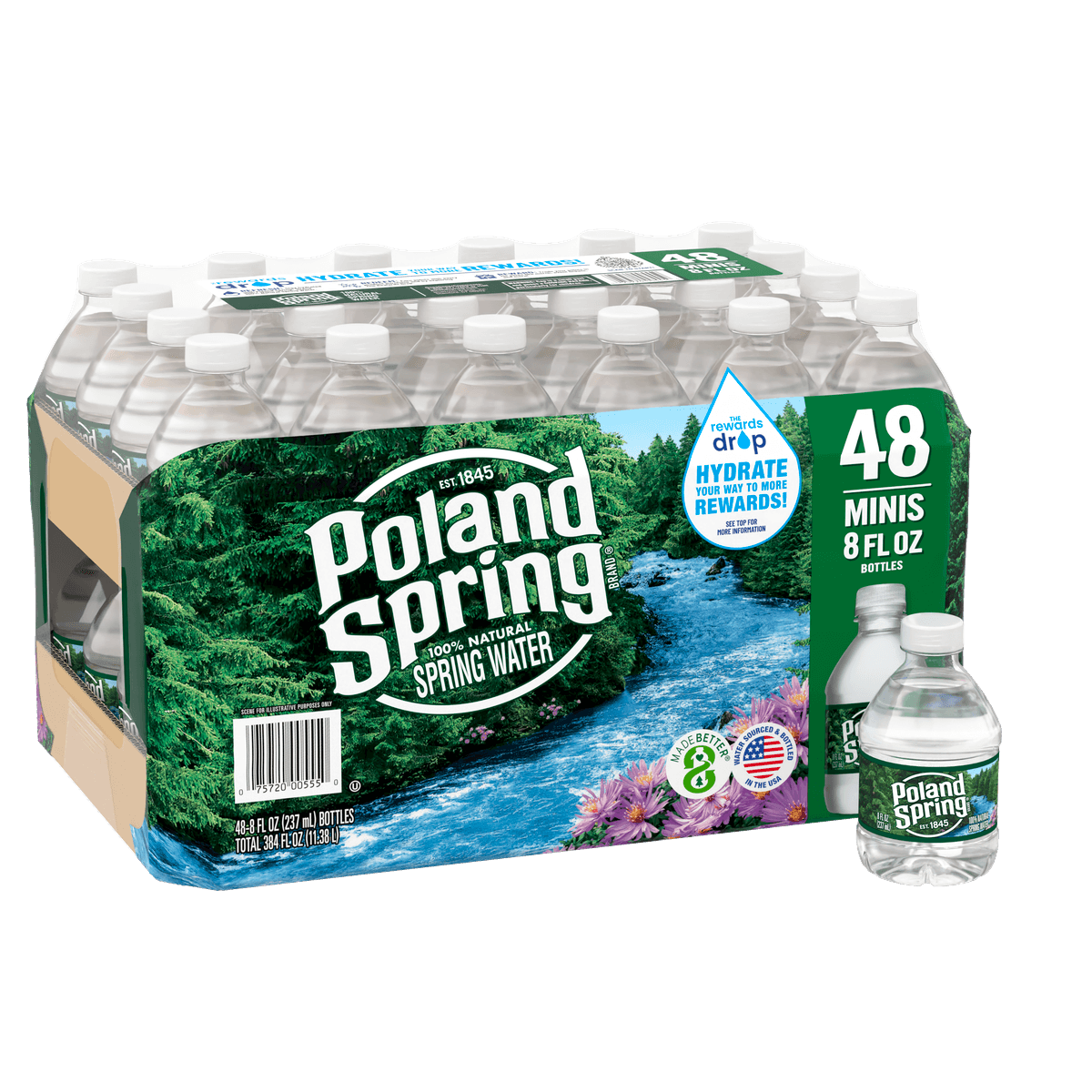 8 fl oz Bottled Water, 48 Pack