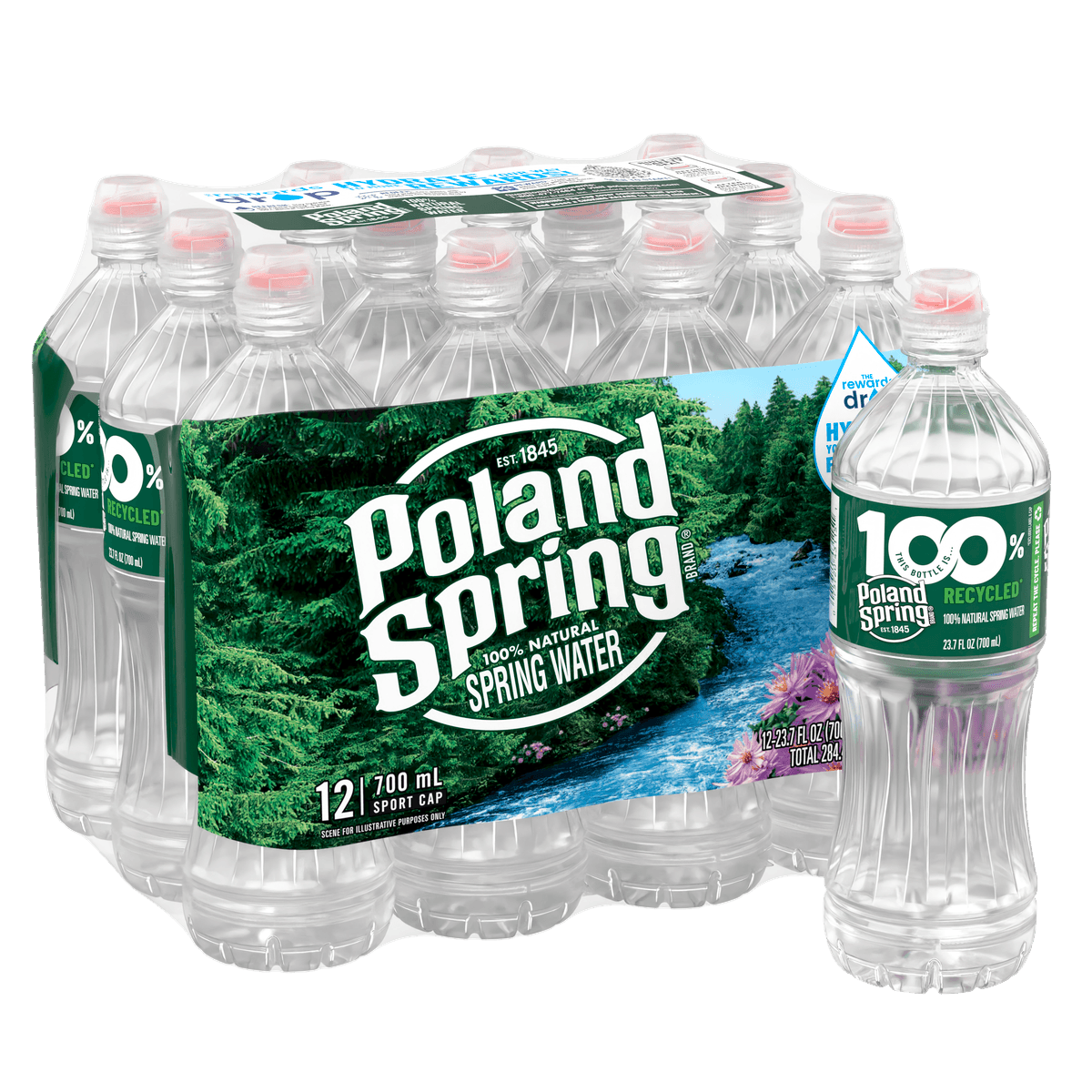 23.7 fl oz Bottled Water, 12 Pack