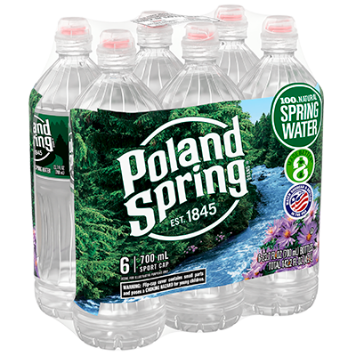 Poland Spring 700mL bottle, 6-pack
