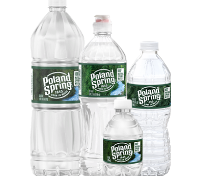 Bottles of Poland Spring® brand 100% natural spring water
