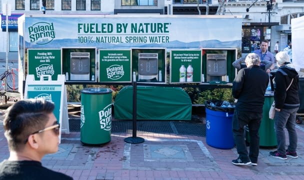 Poland Spring "Hydration Station" at the Boston Marathon.