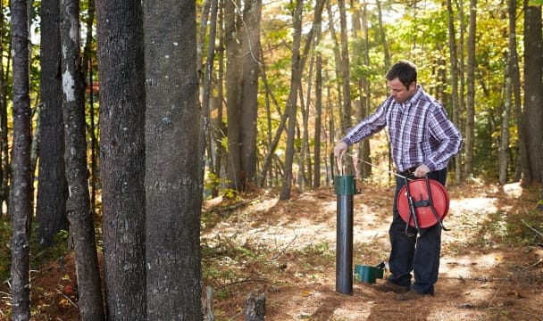 A Spring Guardian at work for Poland Spring.