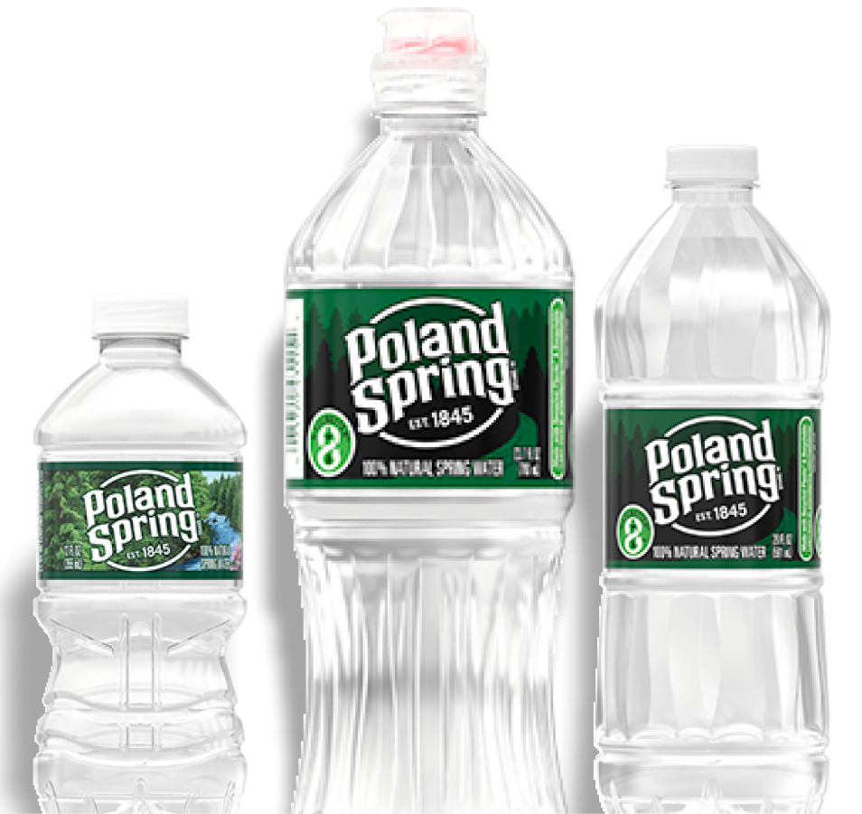 poland spring 100% recycled water bottles 